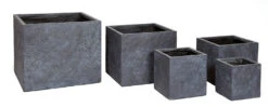 Plantenbak Arizona Cubi - L23 X B23 X H23cm - Donkergrijs 5 Plantenbak Arizona Cubi - L23 X B23 X H23cm - Donkergrijs -Tuin Decor Verkoop arizona cubi graphite w23h23 plantenbak 7 8