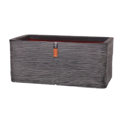 Capi Plantenbak Rechthoek Nature Rib NL - L73 X B39 X H32cm - Antraciet
