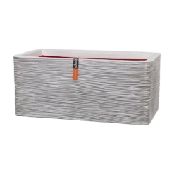 Capi Plantenbak Rechthoek Nature Rib NL - L73 X B39 X H32cm - Ivoor