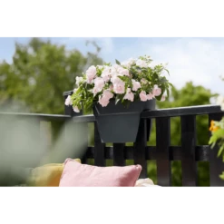 Elho Balkonbak Vibia Campana Bridge 40cm - Antraciet -Tuin Decor Verkoop balkonbak vibia campana bridge 40cm antraciet balkonbak antraciet 5 1