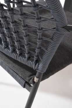 Barista Dining Stoel - Blauw - Incl. Kussen -Tuin Decor Verkoop barista dining stoel blauw incl kussen 6 3