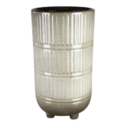 Bloempot Denise Hoog - D13 X H24cm - Off White