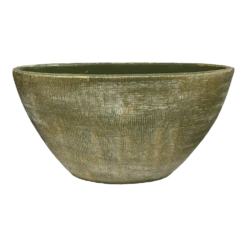 Bloempot Miami Ovaal - L41 X D19 X H22cm - Groen Cement