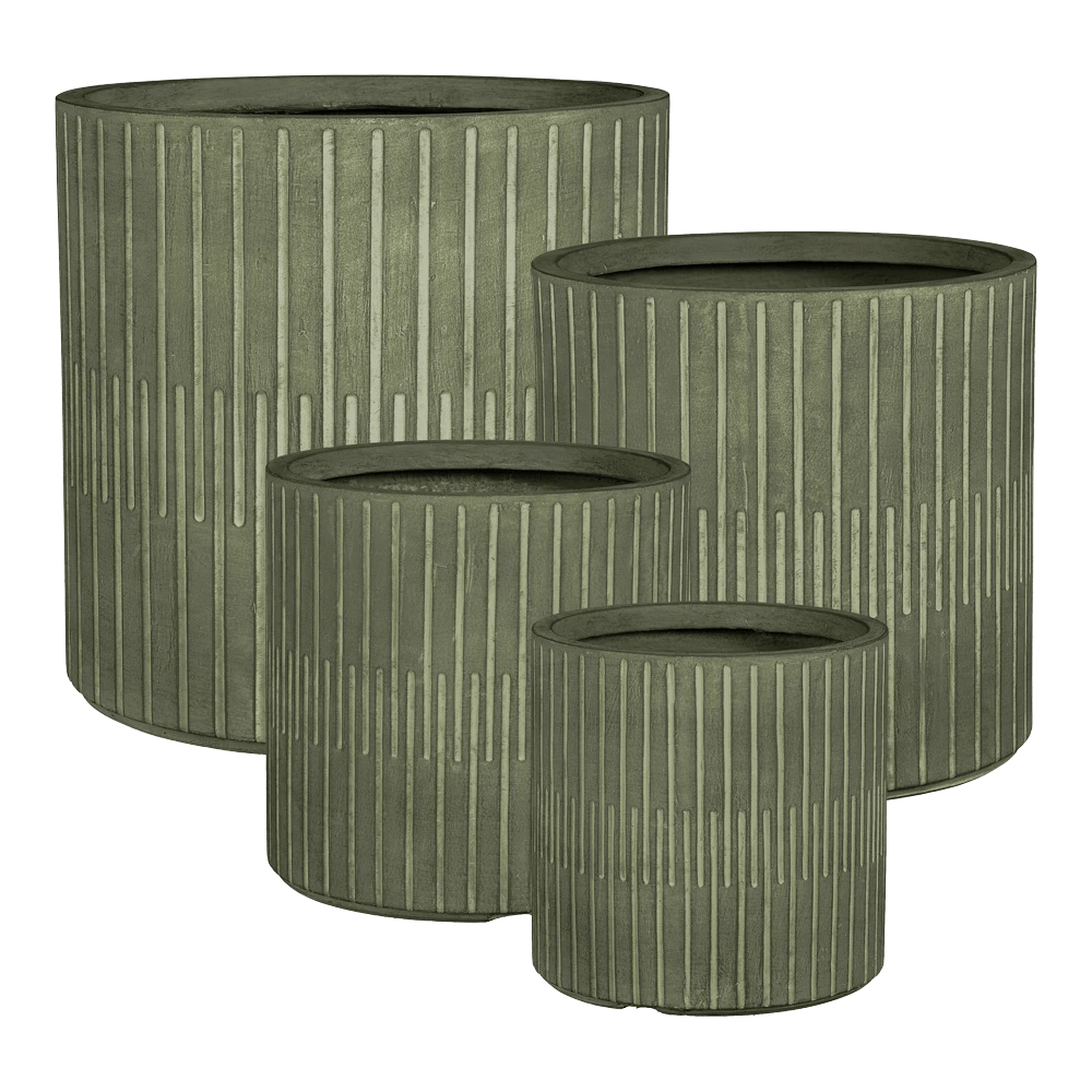 Bloempot Oslo - D26 X H26,5cm - Groen 2 Bloempot Oslo - D26 X H26,5cm - Groen - Afbeelding 2