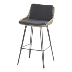 Bohemian Bar Stoel - Naturel - Incl. Kussen