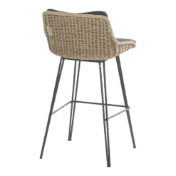 Bohemian Bar Stoel - Naturel - Incl. Kussen -Tuin Decor Verkoop bohemian bar stoel naturel incl kussen 3 1