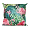 Buitenkussen Monstera/flamingo 45x45cm - Tuinkussen