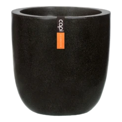 Capi Bloempot Bol Lux Terrazo - D65 X H63cm - Zwart