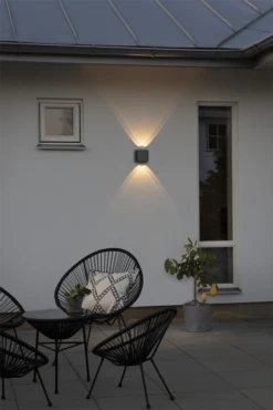 Konstsmide Chieri PowerLED 230V Wandlamp Flush Double Two 11x11cm, 2x 2W -Tuin Decor Verkoop chieri powerled 230v wandlamp flush double two 11x11cm 2x 2w netstroom 3