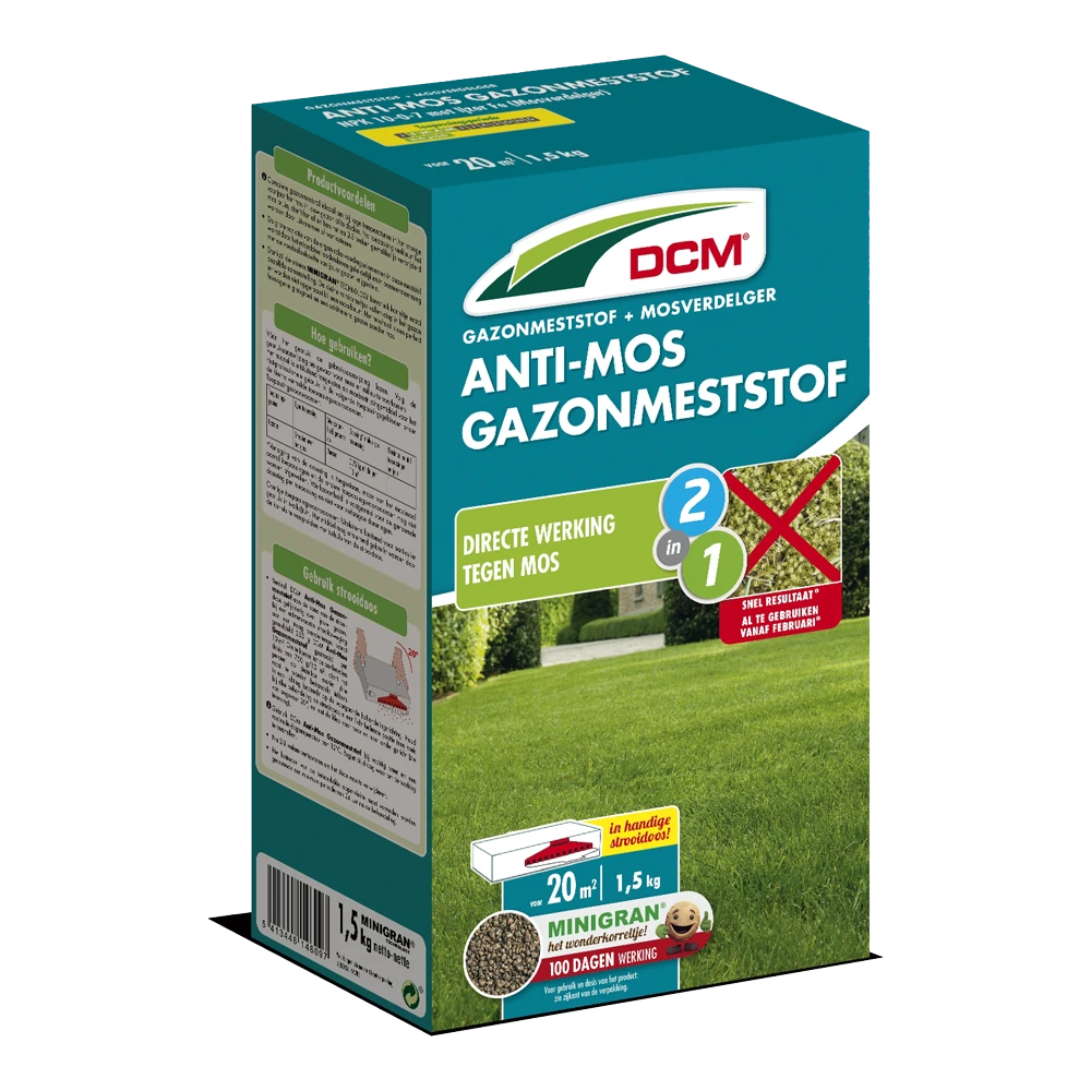 DCM Anti-mos Gazonmeststof - 1,5kg - Gazonmeststof 1 DCM Anti-mos Gazonmeststof - 1,5kg - Gazonmeststof