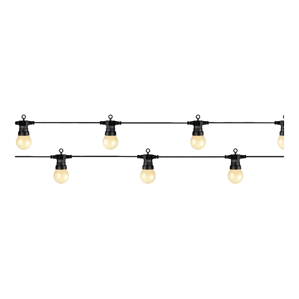 Lumineo Feestverlichting Lichtsnoer - Bolvorm- 950cm - 20 LEDS - Warm Wit 4 Lumineo Feestverlichting Lichtsnoer - Bolvorm- 950cm - 20 LEDS - Warm Wit - Afbeelding 4