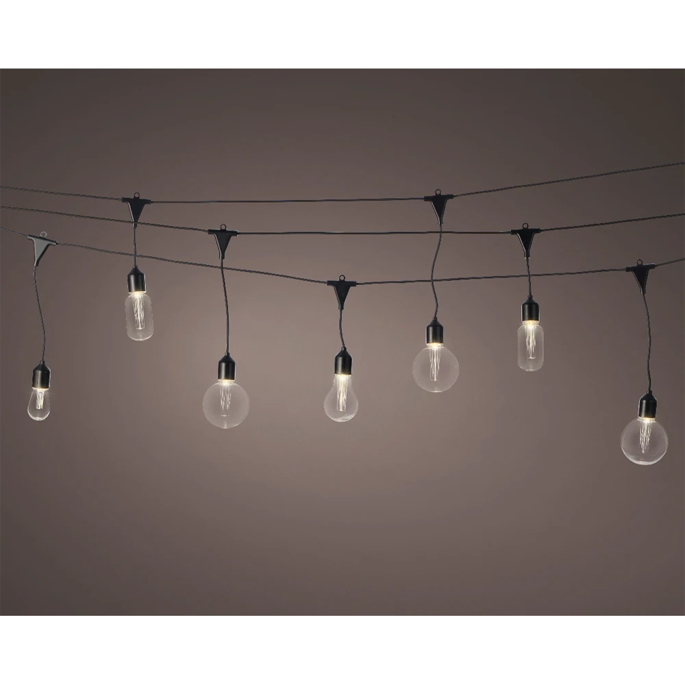 Lumineo Feestverlichting Lichtsnoer - Classic Vorm - 950cm - 20 LEDS - Klassiek Warm - Afbeelding 2