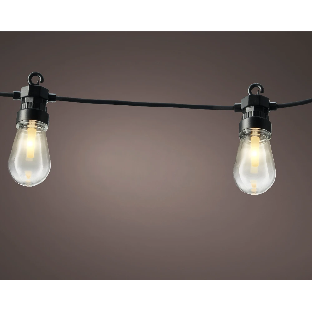 Lumineo Feestverlichting Lichtsnoer - Peervorm - 950cm - 20 LEDS - Warm Wit 2 Lumineo Feestverlichting Lichtsnoer - Peervorm - 950cm - 20 LEDS - Warm Wit - Afbeelding 2