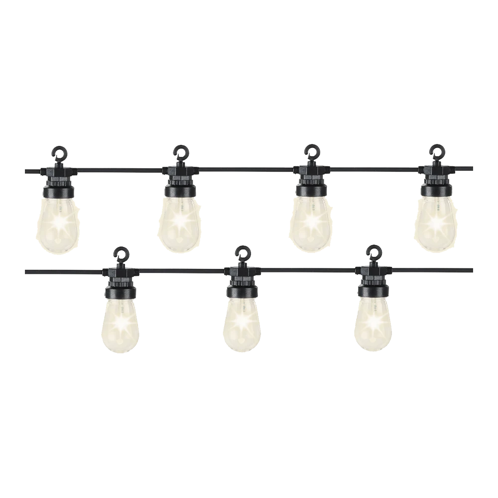 Lumineo Feestverlichting Lichtsnoer - Peervorm - 950cm - 20 LEDS - Warm Wit 5 Lumineo Feestverlichting Lichtsnoer - Peervorm - 950cm - 20 LEDS - Warm Wit - Afbeelding 5