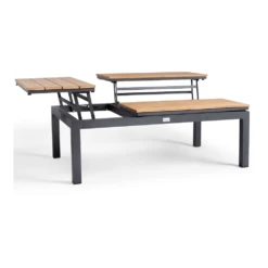 Flip-Up Coffee Tafel - 120 X 79 X 42 Cm - Teak -Tuin Decor Verkoop flip up coffee tafel 120x79x42 cm teak 3