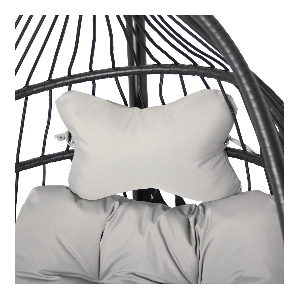 Hangstoel Norway - Inklapbaar - Zwart/Grijs 2 Hangstoel Norway - Inklapbaar - Zwart/Grijs - Afbeelding 2