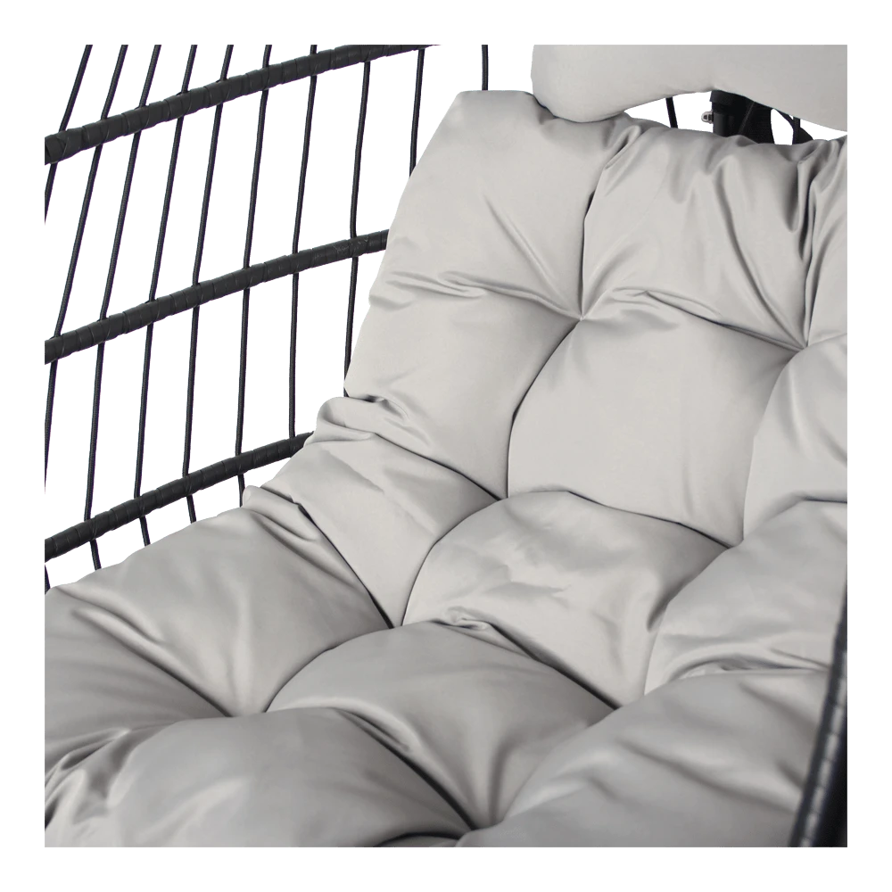 Hangstoel Norway - Inklapbaar - Zwart/Grijs 3 Hangstoel Norway - Inklapbaar - Zwart/Grijs - Afbeelding 3