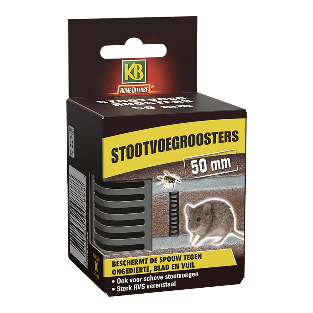 KB Stootvoegrooster RVS 50mm - 10 Stuks - Insecten En Ongedierte 1 KB Stootvoegrooster RVS 50mm - 10 Stuks - Insecten En Ongedierte