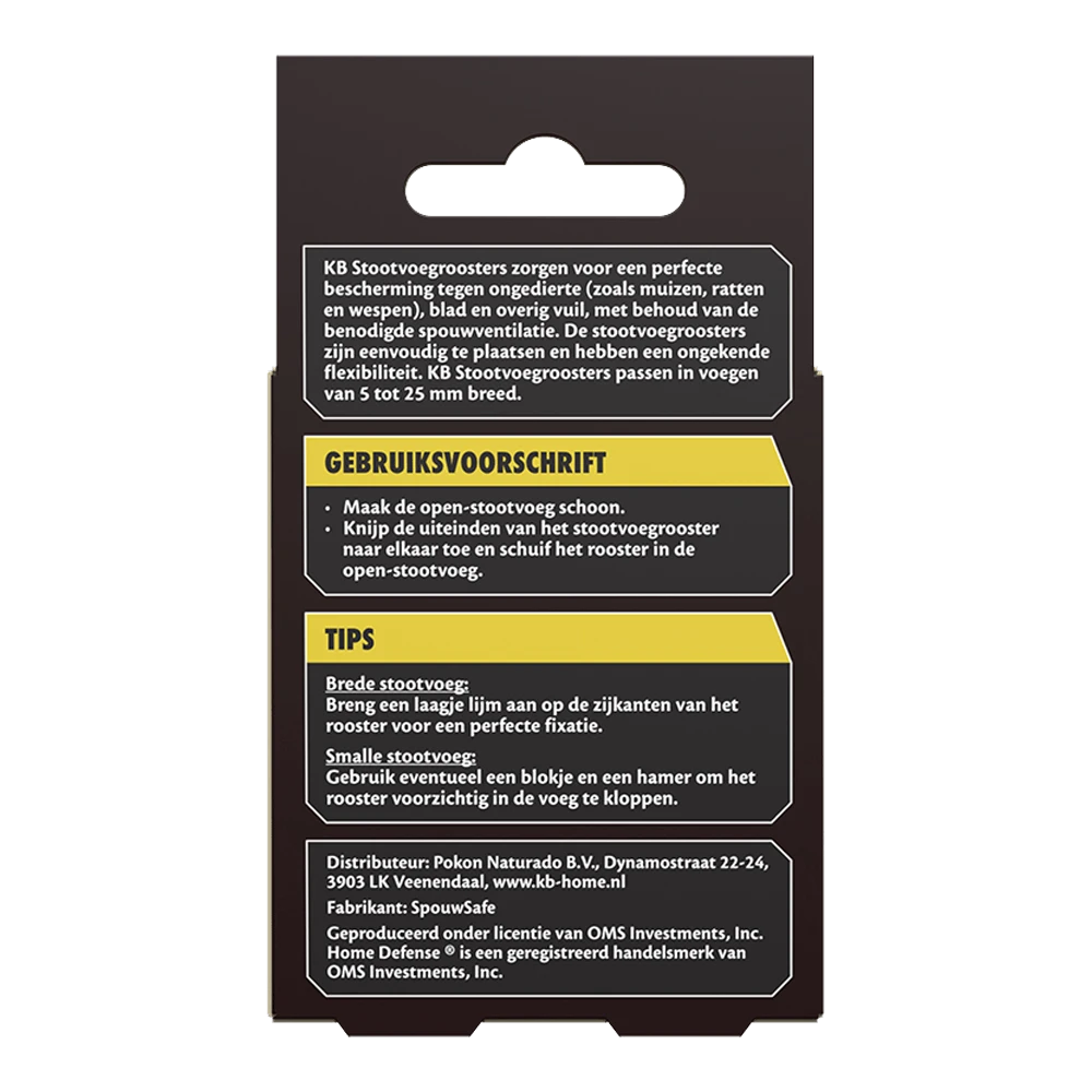 KB Stootvoegrooster RVS 50mm - 10 Stuks - Insecten En Ongedierte 2 KB Stootvoegrooster RVS 50mm - 10 Stuks - Insecten En Ongedierte - Afbeelding 2