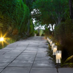 Lumineo LED Solar Tuinlamp - D6 X H14cm - RVS - 10st. -Tuin Decor Verkoop led solar tuinlamp d6 x h14cm rvs 10st solar 3 3