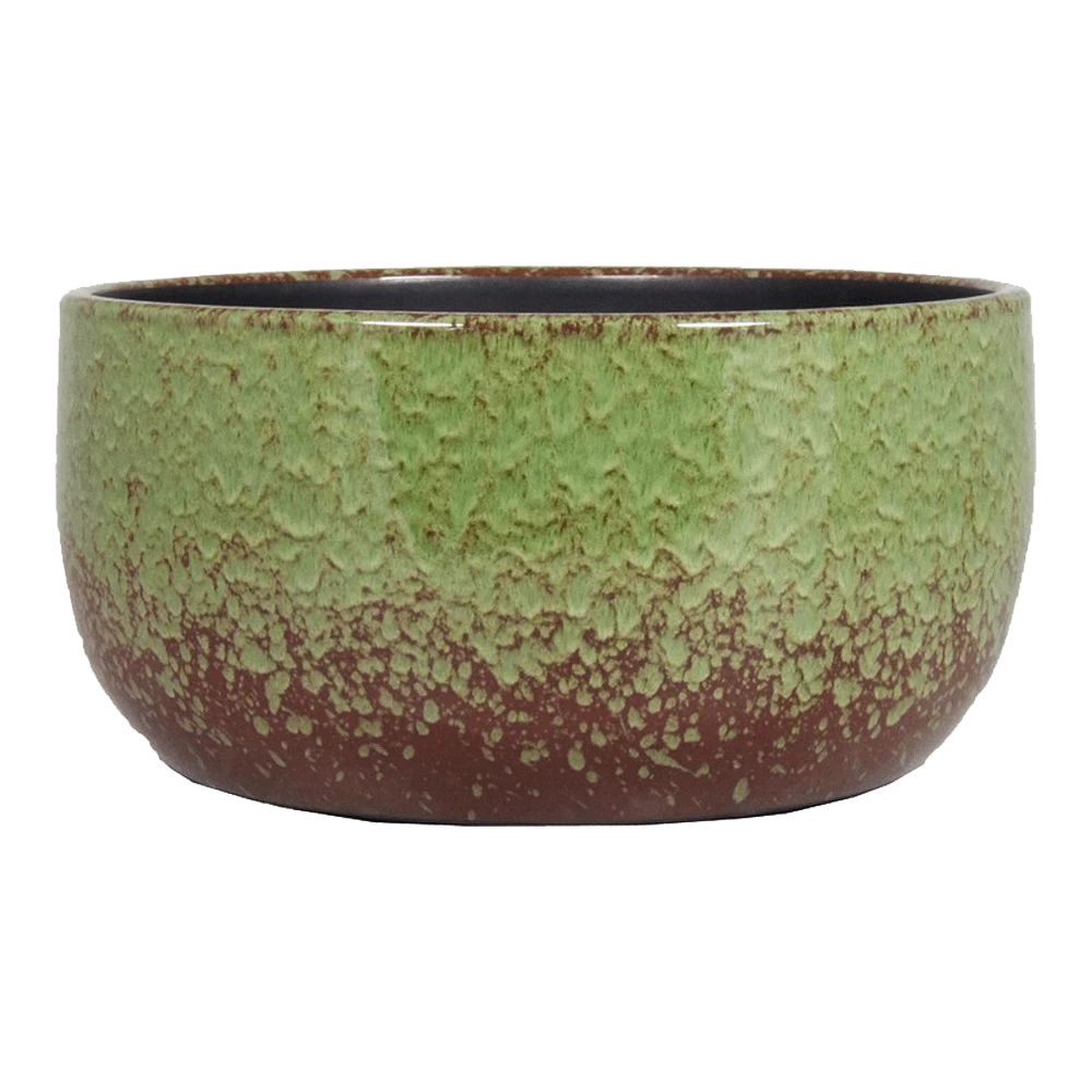 Plantenschaal Sepp - D28 X H13cm - Groen 1 Plantenschaal Sepp - D28 X H13cm - Groen