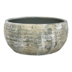 Plantenschaal Steef - D29 X H14cm - Creme Groen