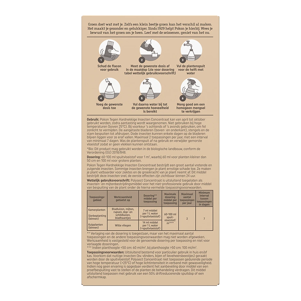 Pokon Bio Tegen Hardnekkige Insecten Polysect Concentraat 175ml - Insecten En Ongedierte 2 Pokon Bio Tegen Hardnekkige Insecten Polysect Concentraat 175ml - Insecten En Ongedierte - Afbeelding 2