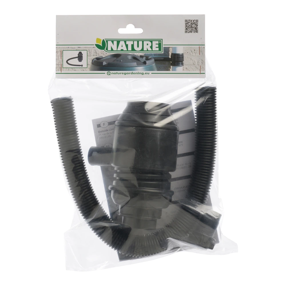 Regentonaansluitset - H17,3 8x12cm - Nature 3 Regentonaansluitset - H17,3 8x12cm - Nature - Afbeelding 3