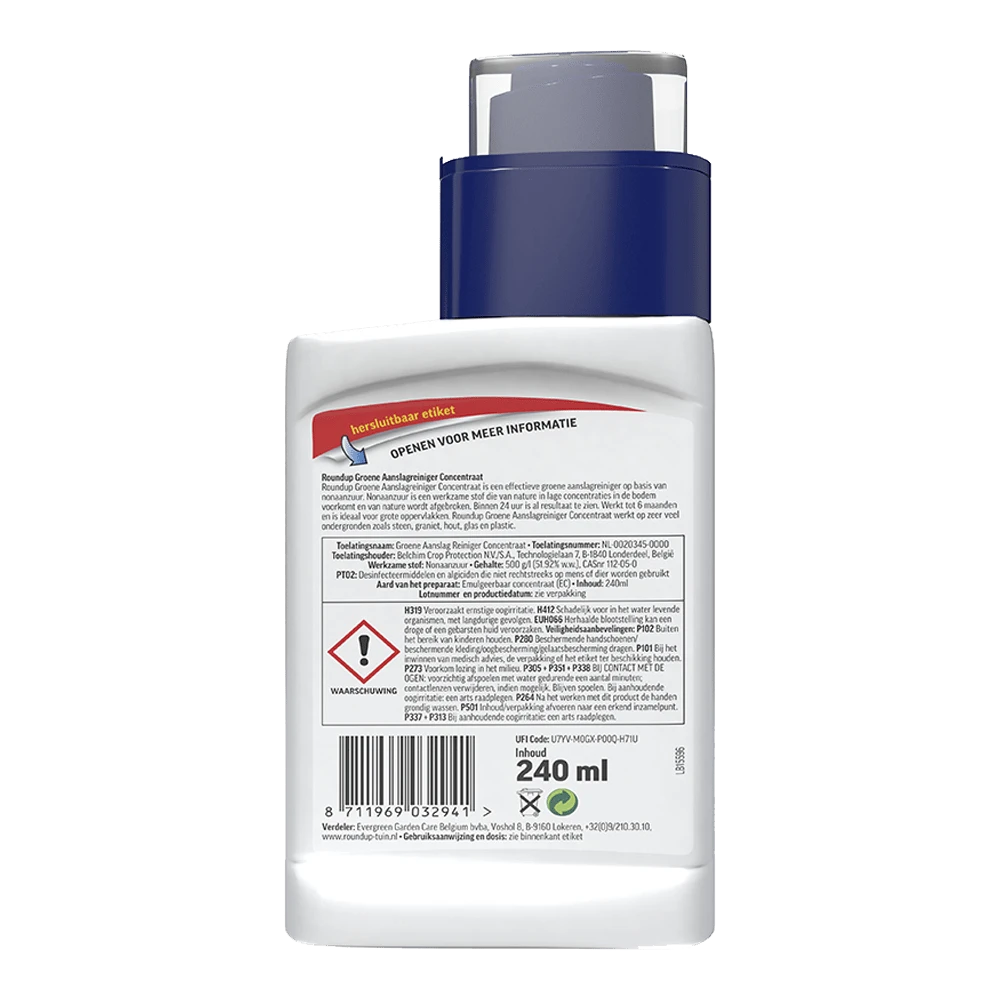 ROUNDUPu00ae Groene Aanslagreiniger Concentraat 240ml - Onkruid En Aanslag 2 ROUNDUPu00ae Groene Aanslagreiniger Concentraat 240ml - Onkruid En Aanslag - Afbeelding 2