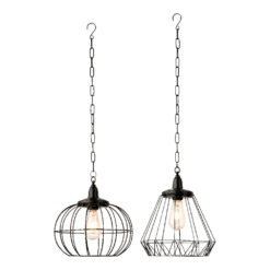 Lumineo Solar Hanglamp - LED - D28.3 X H27cm - Zwart - Assorti -Tuin Decor Verkoop solar hanglamp led d283 x h27cm zwart assorti solar 3 3