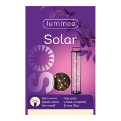 Lumineo Solar Lantaarn - LED - D20 X H79cm - Zwart