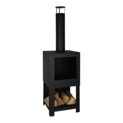 Tuinhaard Met Houtopslag - Fancy Flames -Tuin Decor Verkoop tuinhaard met houtopslag fancy flames 3