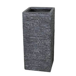 Plantenbak Utah Cubihi - L23 X B23 X H50cm - Donkergrijs