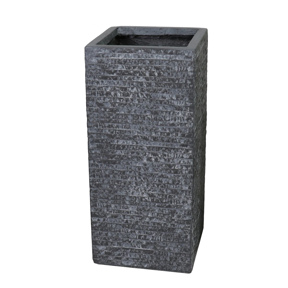 Plantenbak Utah Cubihi - L34 X B34 X H71cm - Donkergrijs 1 Plantenbak Utah Cubihi - L34 X B34 X H71cm - Donkergrijs