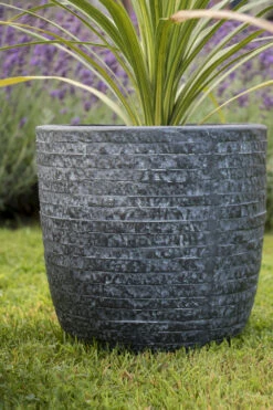 Bloempot Utah Egg - D55 X H51cm - Donkergrijs -Tuin Decor Verkoop utah egg pot graphite d55h51 bloempot 7 8