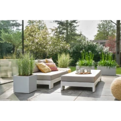 Elho Vivo Next Vierkant Wielen 30cm - Warm Grijs 13 Elho Vivo Next Vierkant Wielen 30cm - Warm Grijs -Tuin Decor Verkoop vivo next vierkant wielen 30cm warm grijs 7 1