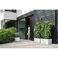 Elho Vivo Next Vierkant Wielen 40cm - Wit -Tuin Decor Verkoop vivo next vierkant wielen 40cm wit 6 1