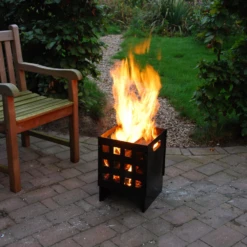Vuurkorf Vierkant - Fancy Flames -Tuin Decor Verkoop vuurkorf vierkant fancy flames 4